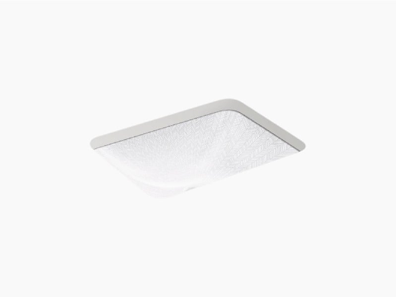 KOHLER K-29471-HD1-0 SARTORIAL 20 INCH RECTANGULAR UNDERMOUNT BATHROOM SINK - WHITE