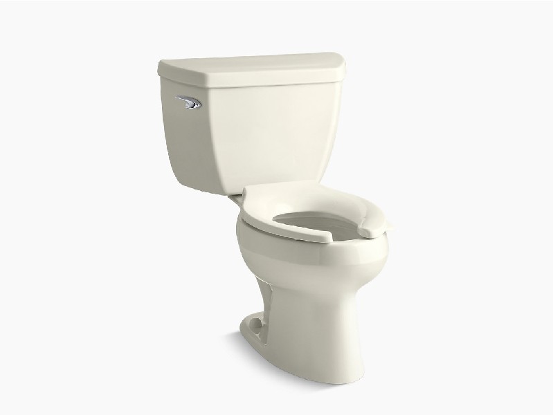 KOHLER K-3531-T WELLWORTH CLASSIC 30 3/8 INCH TWO-PIECE ELONGATED 1.0 GPF TOILET WITH TANK COVER LOCKS