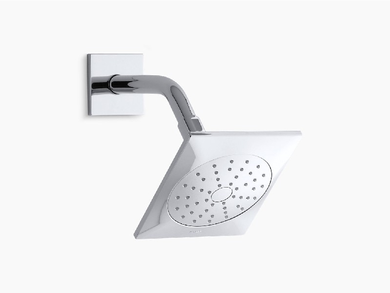 KOHLER K-45215-G LOURE 5 1/4 INCH SINGLE-FUNCTION SHOWER HEAD WITH KATALYST AIR INDUCTION TECHNOLOGY