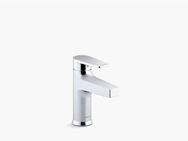 KOHLER K-46029-4-CP TAUT 6 1/4 INCH SINGLE HOLE DECK MOUNT COMMERCIAL BATHROOM FAUCET WITH LEVER HANDLE - POLISHED CHROME