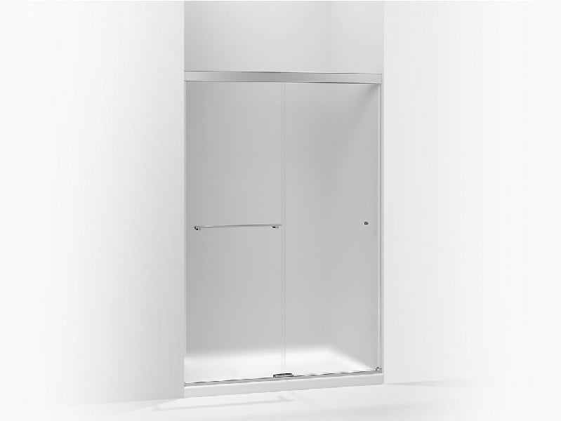 KOHLER K-707106-D3 REVEL 47 5/8 INCH SEMI-FRAMELESS SLIDING SHOWER DOOR WITH 3/8 INCH THICK FROSTED GLASS