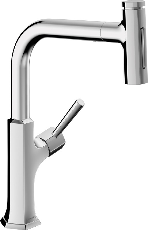 HANSGROHE 048280 LOCARNO SELECT 14 5/8 INCH SINGLE HOLE DECK MOUNT HIGHARC KITCHEN FAUCET WITH 2-SPRAY PULL-OUT AND SBOX, 1.75 GPM