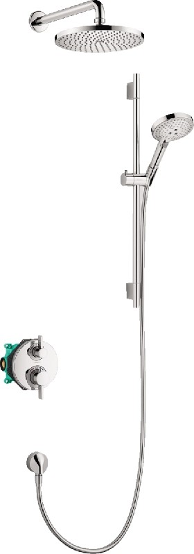 HANSGROHE 049150 RAINDANCE S 2.5 GPM THERMOSTATIC SHOWERHEAD AND WALL BAR SET WITH ROUGH