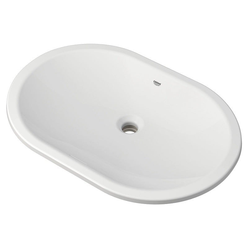 GROHE 39673000 ESSENCE 24 7/8 INCH UNDER COUNTER BATHROOM SINK - ALPINE WHITE