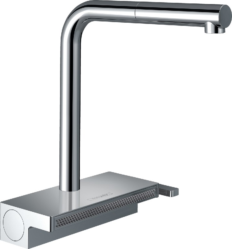 HANSGROHE 738301 AQUNO SELECT 11 1/8 INCH SINGLE HOLE DECK MOUNT KITCHEN FAUCET WITH TWO PULL-OUT SPRAY AND SBOX, 1.75 GPM
