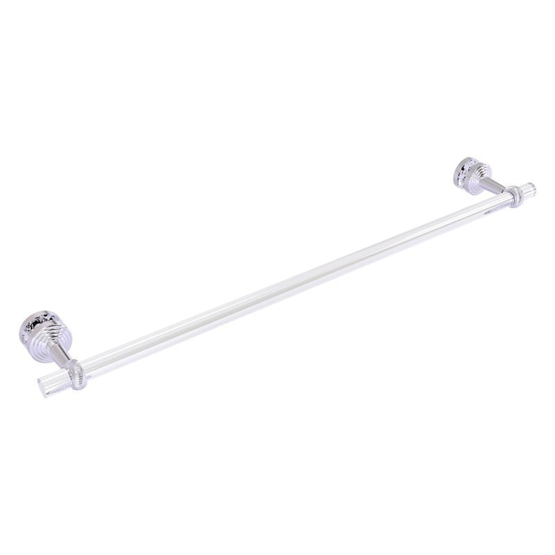 ALLIED BRASS PB-41T-SM-30 PACIFIC BEACH 34 INCH SHOWER DOOR TOWEL BAR WITH TWISTED ACCENTS