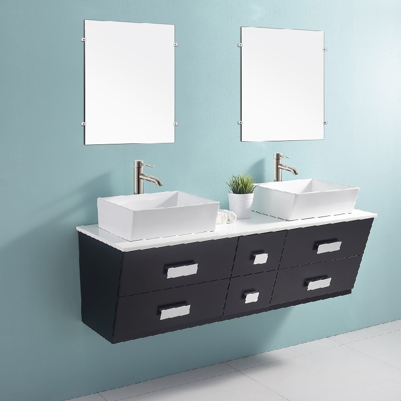 Dawn Aadi 6006 Dina Series 60 Inch Wall, 60 Inch Bathroom Vanity Single Sink No Top Mounted