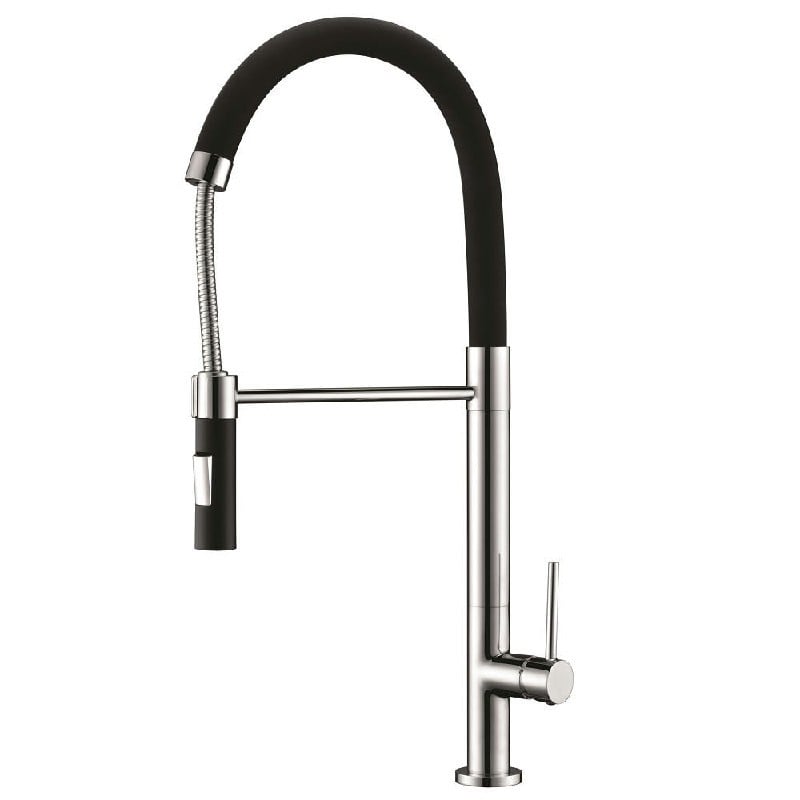 DAWN AB50 3732C 22 7/8 INCH SINGLE LEVER PULL-OUT KITCHEN FAUCET - CHROME