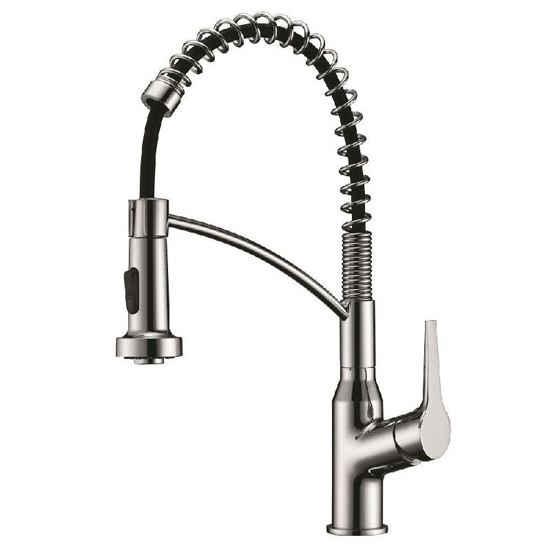 DAWN AB50 3777C 18 7/8 INCH SINGLE LEVER PULL-DOWN KITCHEN FAUCET - CHROME