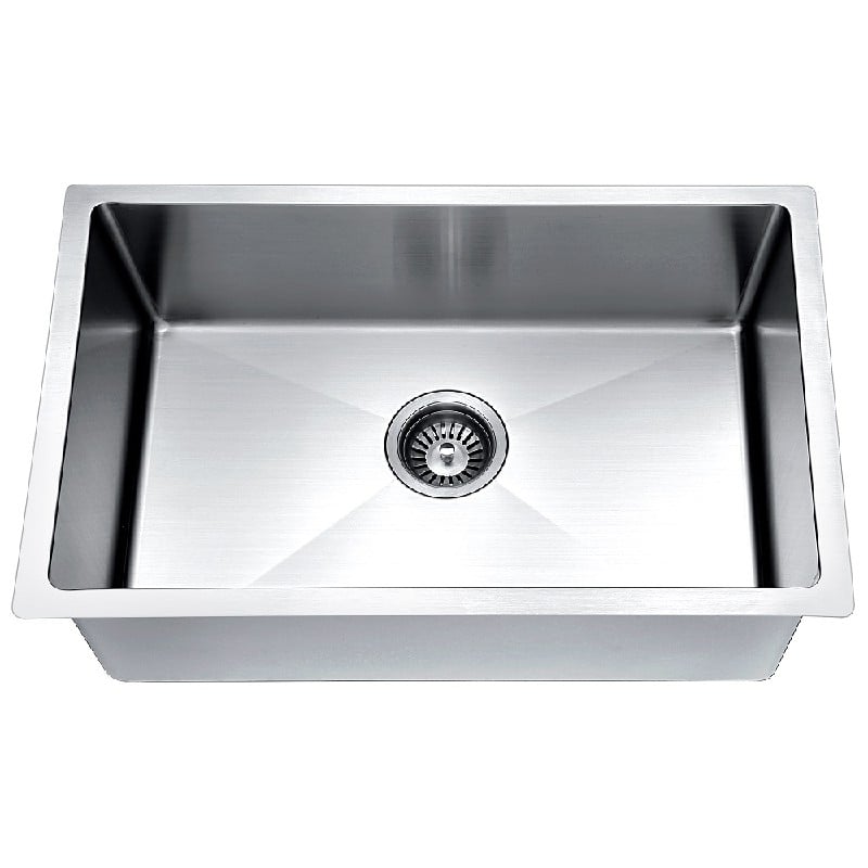 DAWN ADAUS240700 26 INCH UNDERMOUNT SINGLE BOWL KITCHEN SINK - POLISHED SATIN