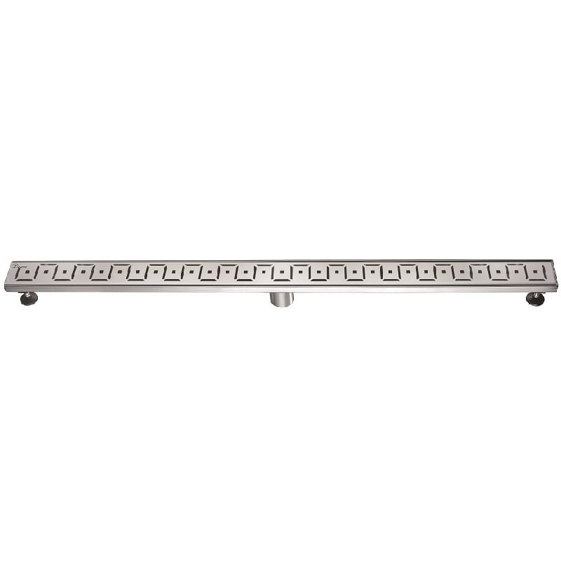 DAWN LCI470304 CONGO-CHAMBESHI RIVER SERIES 47 INCH SHOWER LINEAR DRAIN - POLISHED SATIN