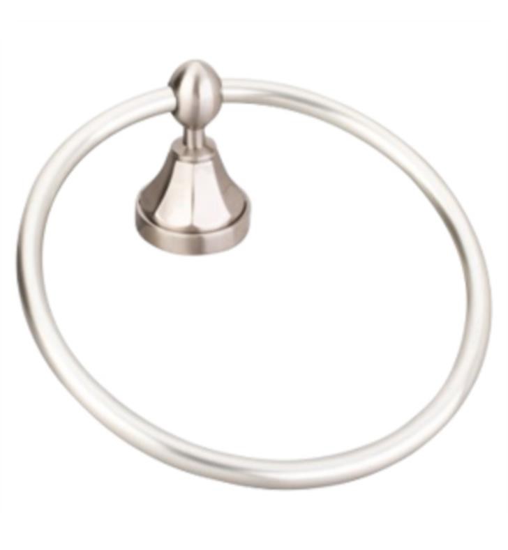 HARDWARE RESOURCES BHE3-06-R NEWBURY 6 1/2 INCH WALL MOUNT SINGLE TOWEL RING - POLISHED CHROME
