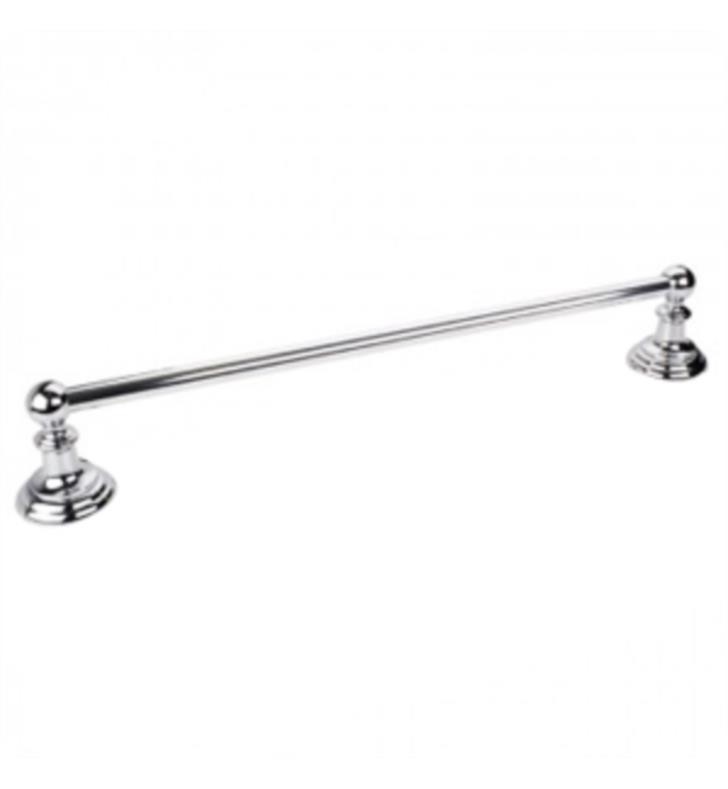 HARDWARE RESOURCES BHE5-04-R FAIRVIEW 26 1/2 INCH ROUND WALL MOUNT SINGLE TOWEL BAR
