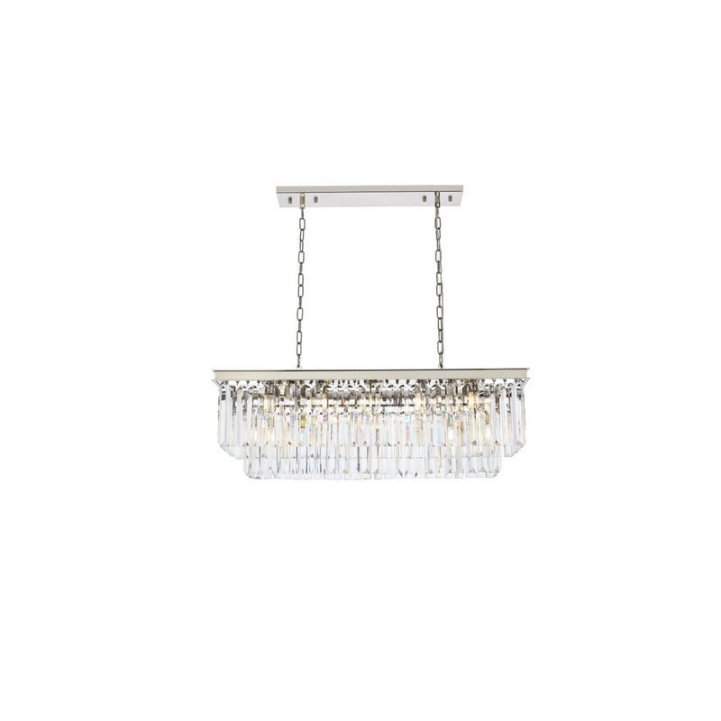 ELEGANT FURNITURE LIGHTING 1232D40/RC SYDNEY 40 INCH 12 LIGHT ROYAL CUT CRYSTAL CHANDELIER LIGHT