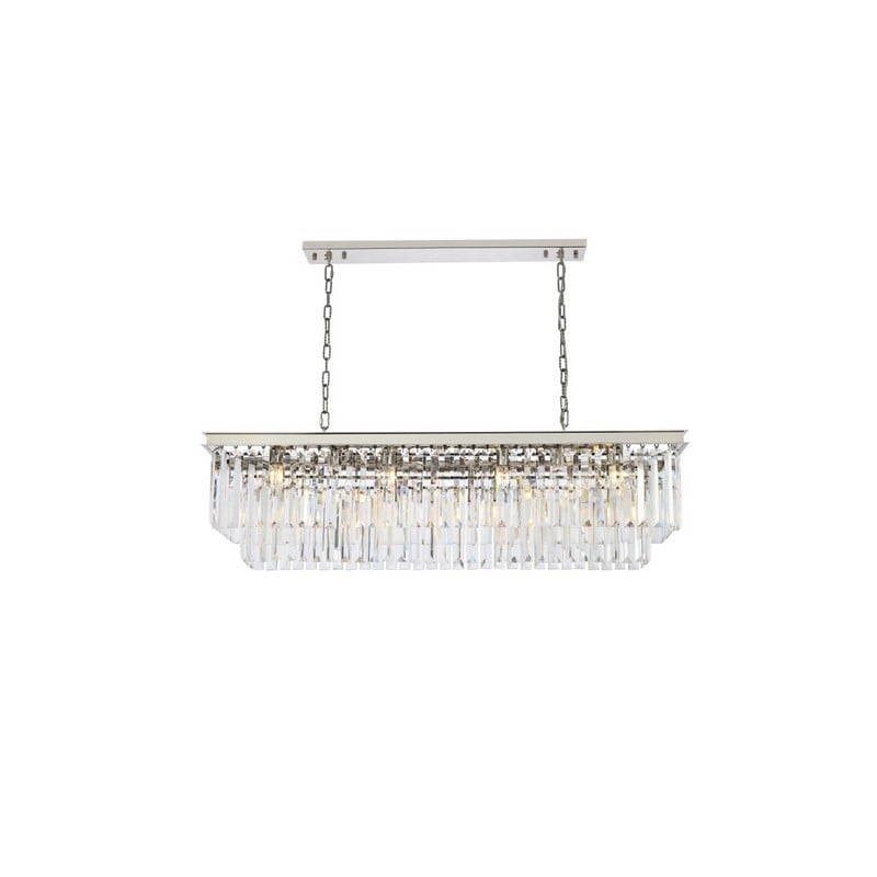 ELEGANT FURNITURE LIGHTING 1232D50/RC SYDNEY 50 INCH 12 LIGHT ROYAL CUT CRYSTAL CHANDELIER LIGHT