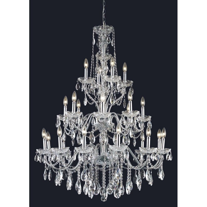 ELEGANT FURNITURE LIGHTING 2016G36/RC ST. FRANCIS 36 INCH FRANCIS 24 ROYAL CUT CRYSTAL CHANDELIER LIGHT