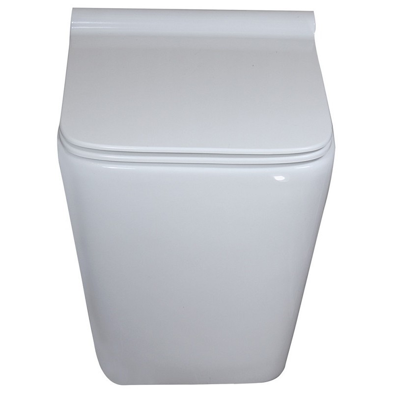 EVIVA EVTL913 HURRICANE WALL MOUNT ELONGATED COTTON WHITE HIGH EFFICIENCY TOILET WITH SOFT CLOSING SEAT