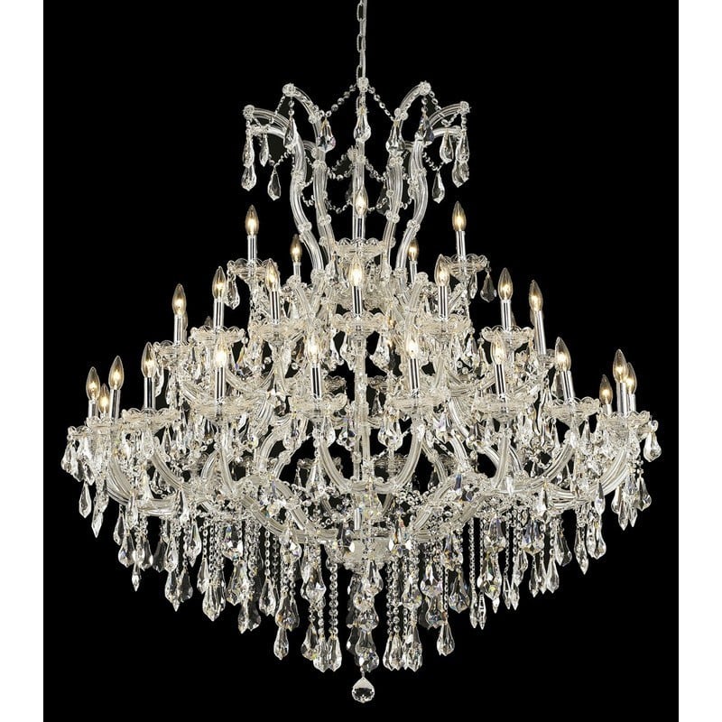 ELEGANT FURNITURE LIGHTING 2801G52/RC MARIA 52 INCH THERESA 41 ROYAL CUT CRYSTAL CHANDELIER LIGHT