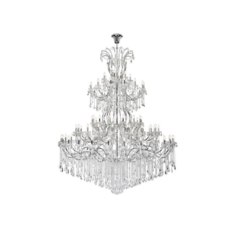 ELEGANT FURNITURE LIGHTING 2803G120/RC MARIA 96 INCH THERESA 84 CHANDELIER WITH CRYSTALS ROYAL CUT CRYSTAL