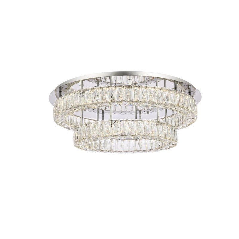 ELEGANT FURNITURE LIGHTING 3503F30L2 MONROE 30 INCH LED DOUBLE CEILING FLUSH MOUNT LIGHT