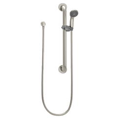 MOEN 52224GBM15CBN COMMERCIAL 3 1/4 INCH SINGLE FUNCTION SLIDE BAR AND GRAB BAR SHOWER - CLASSIC BRUSHED NICKEL