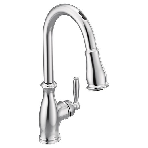 MOEN 7185EV BRANTFORD 15 1/2 INCH SINGLE HOLE DECK MOUNT PULLDOWN KITCHEN FAUCET WITH LEVER HANDLE