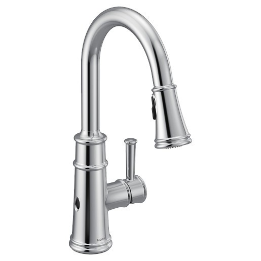 MOEN 7260EW BRANTFORD 15 5/8 INCH SINGLE HOLE DECK MOUNT PULLDOWN KITCHEN FAUCET WITH LEVER HANDLE