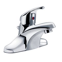 MOEN CA40718 CORNERSTONE 6 5/8 INCH DECK MOUNT SINGLE HANDLE QUICK CONNECT BATHROOM FAUCET WITH METAL WASTE - CHROME