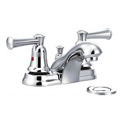 MOEN CA41211 CAPSTONE 3 5/8 INCH DECK MOUNT TWO HANDLE BATHROOM FAUCET WITH 50/50 WASTE - CHROME