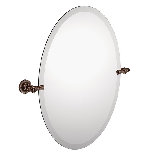 MOEN DN0892ORB GILCREST 23 7/8 INCH WALL MOUNT CIRCULAR MIRROR - OIL RUBBED BRONZE