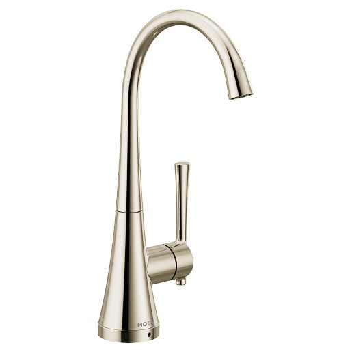 MOEN S5560NL 11 INCH SINGLE HOLE DECK MOUNT BEVERAGER KITCHEN FAUCET WITH LEVER HANDLE - POLISHED NICKEL
