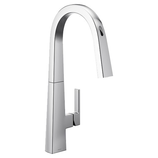 MOEN S75005EV NIO 18 3/8 INCH SINGLE HOLE DECK MOUNT PULLDOWN KITCHEN FAUCET WITH LEVER HANDLE