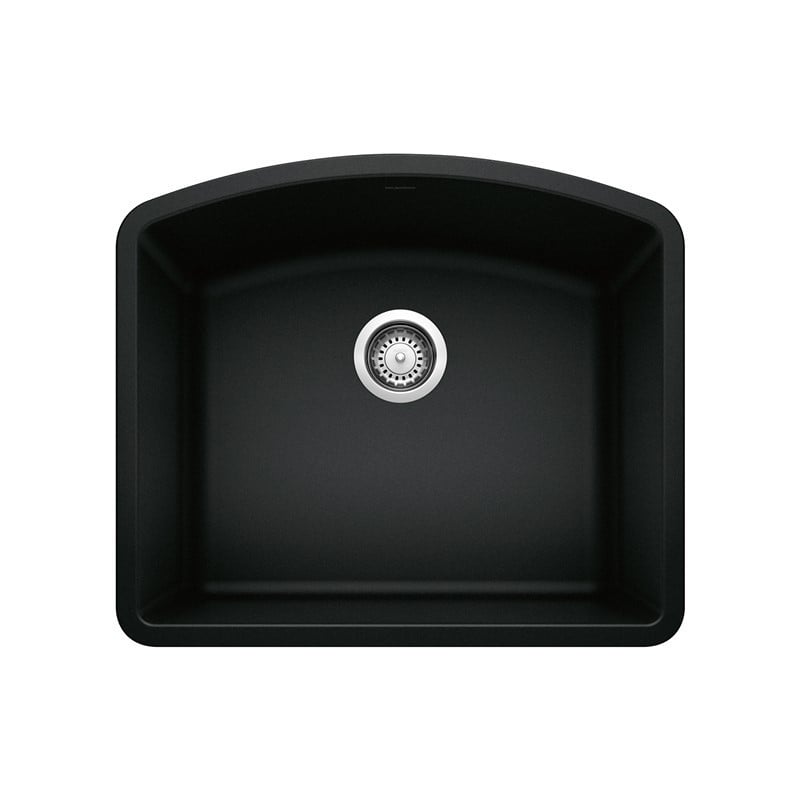 BLANCO 442906 DIAMOND 24 INCH UNDERMOUNT SINGLE BOWL KITCHEN SINK - COAL BLACK