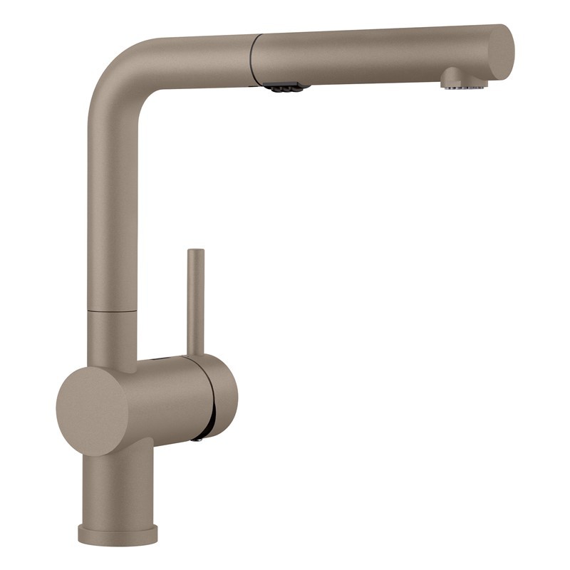 BLANCO 526371 LINUS 11 1/8 INCH PULL-OUT KITCHEN FAUCET WITH LEVER HANDLE - TRUFFLE