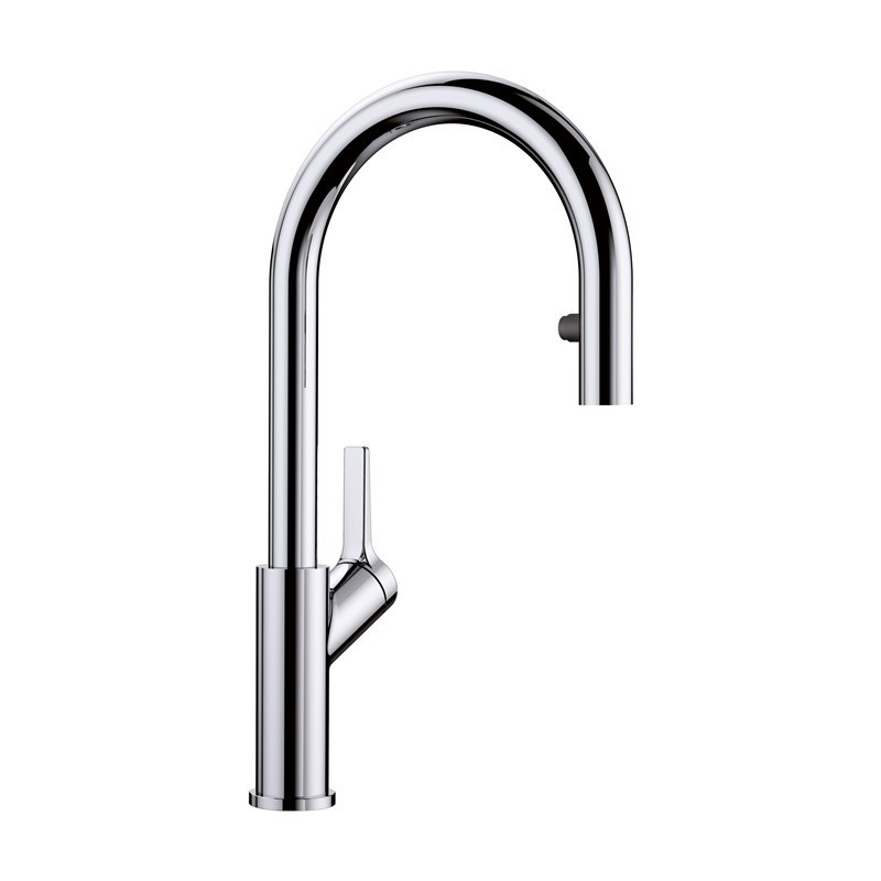 BLANCO 526390 URBENA 16 1/8 INCH PULL-DOWN KITCHEN FAUCET WITH LEVER HANDLE - CHROME