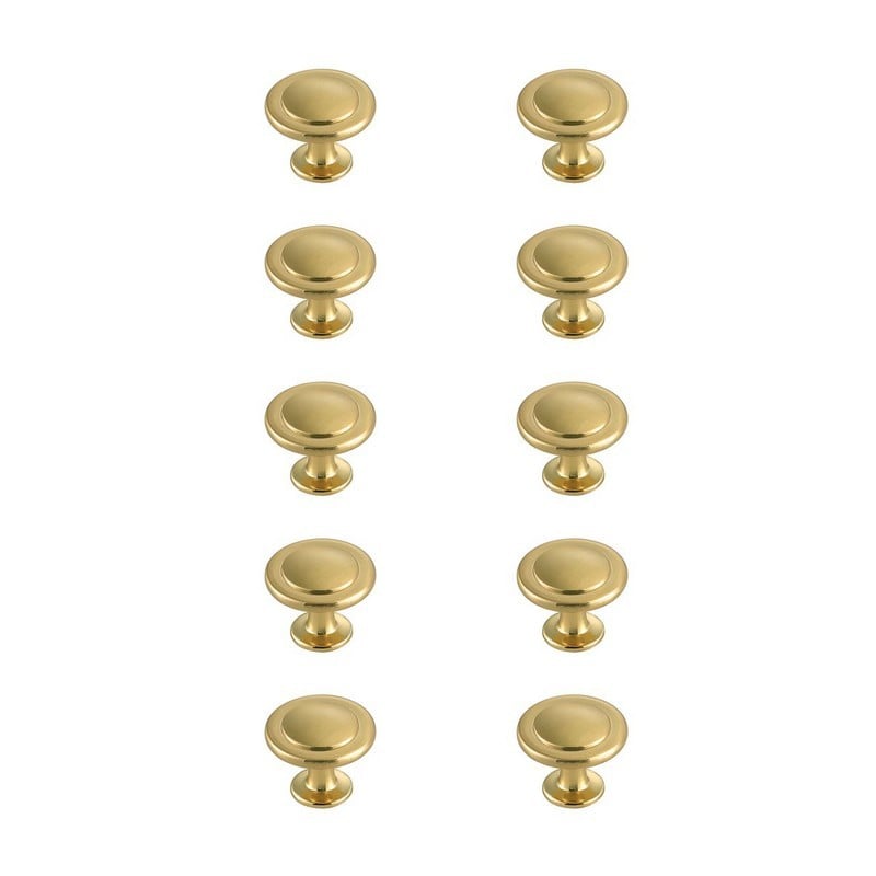 ELEGANT FURNITURE LIGHTING KB2005-10PK LOGYN 1 1/4 INCH MUSHROOM CABINET KNOB, SET OF 10