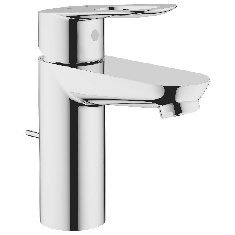 GROHE 20225001 BAULOOP 5 INCH DECK MOUNT THREE HOLES AND DOUBLE HANDLE BATHROOM FAUCET - STARLIGHT CHROME