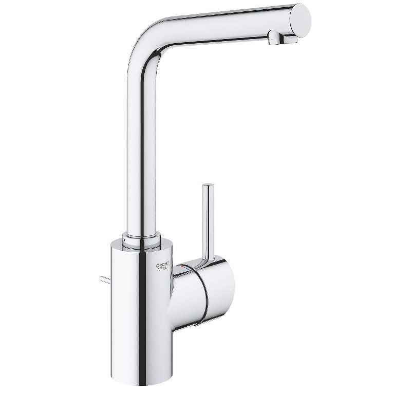 GROHE 203023 PLUS 6 7/8 INCH DECK MOUNT THREE HOLES AND DOUBLE HANDLE BATHROOM FAUCET