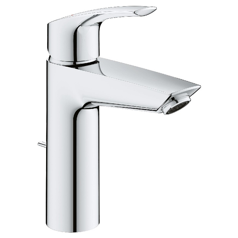 GROHE 23085001 BAULOOP 5 7/8 INCH DECK MOUNT SINGLE HOLE AND SINGLE HANDLE BATHROOM FAUCET - STARLIGHT CHROME