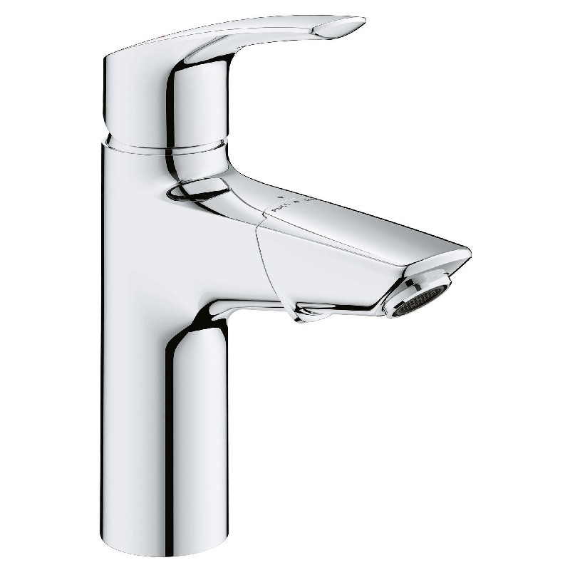 GROHE 23963001 BAULOOP 6 1/2 INCH DECK MOUNT SINGLE HOLE AND SINGLE HANDLE BATHROOM FAUCET - STARLIGHT CHROME