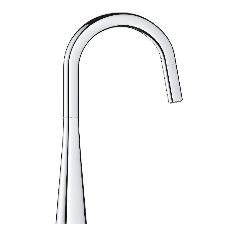 GROHE 313783 MINTA 15 INCH DECK MOUNT SINGLE HOLE AND SINGLE HANDLE PULL DOWN DUAL SPRAY KITCHEN FAUCET