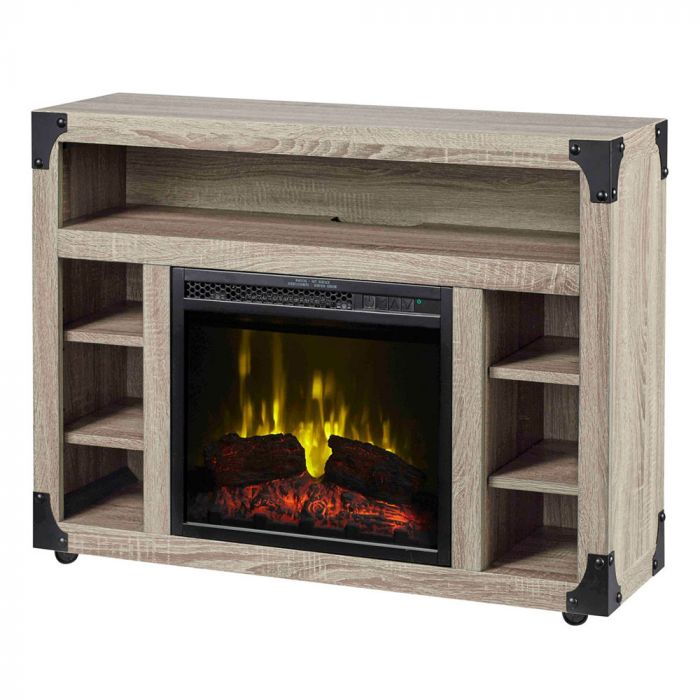 DIMPLEX C3P18LJ-2086DO CHELSEA 37 INCH TELEVISION STAND ELECTRIC FIREPLACE -DISTRESSED OAK