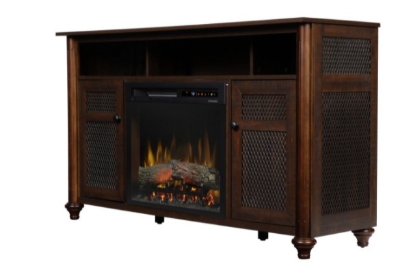 DIMPLEX GDS23L8-1904GB XAVIER 56 INCH FREESTANDING MEDIA CONSOLE ELECTRIC FIREPLACE WITH LOGS - BROWN