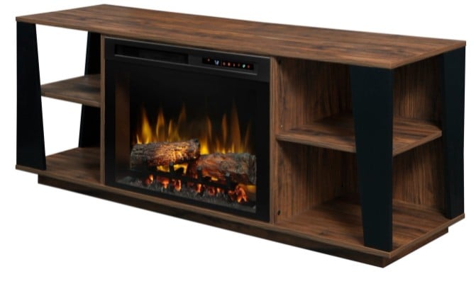 DIMPLEX GDS26L8-1918TW ARLO 59 7/8 INCH FREESTANDING MEDIA CONSOLE FIREPLACE WITH LOGS