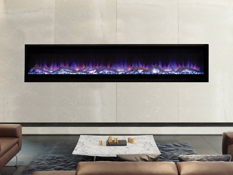 SUPERIOR MPE-D CONTEMPORARY LINEAR ELECTRIC FIREPLACE - BLACK