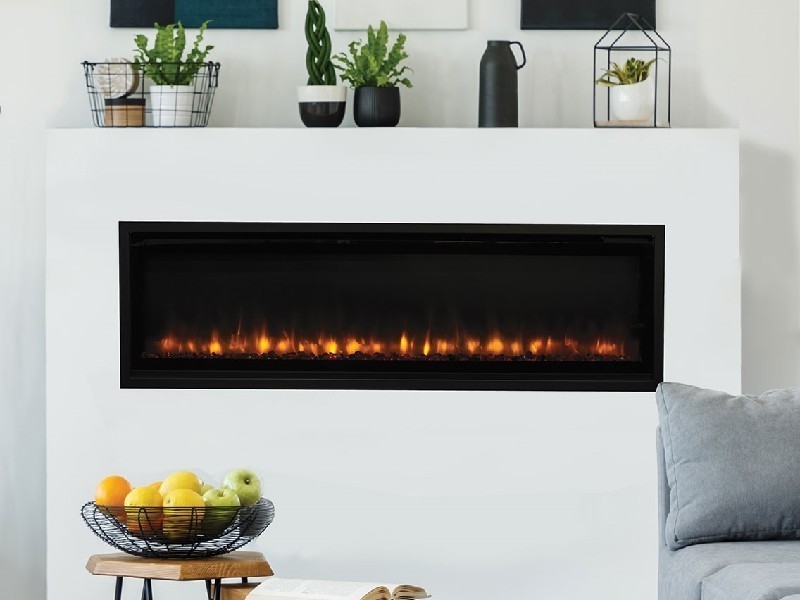 SUPERIOR MPE-S BUILT-IN CONTEMPORARY FRONT-VIEW ELECTRIC FIREPLACE - BLACK