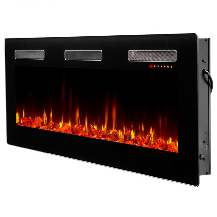 DIMPLEX SIL60 SIERRA 60 INCH WALL OR BUILT-IN LINEAR ELECTRIC FIREPLACE - BLACK