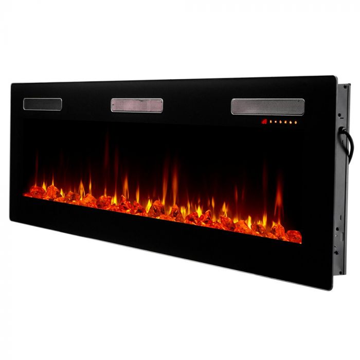 DIMPLEX SIL72 SIERRA 72 INCH WALL OR BUILT-IN LINEAR ELECTRIC FIREPLACE - BLACK