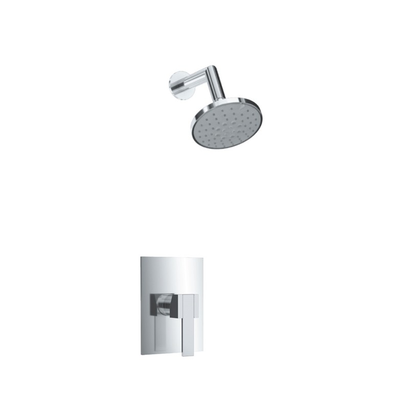 ISENBERG 150.3000CP SERIE 150 SHOWER SET WITH ABS SHOWER HEAD, PRESSURE BALANCE VALVE AND TRIM - CHROME