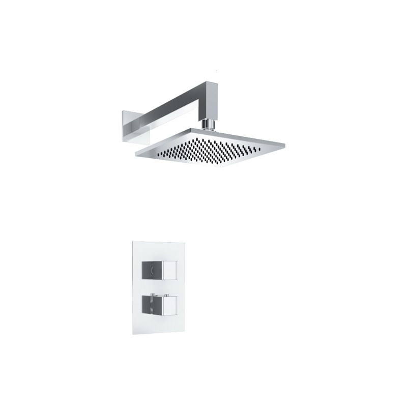 ISENBERG 150.7000CP SERIE 150 SHOWER SET WITH SHOWER HEAD, THERMOSTATIC VALVE AND TRIM - CHROME